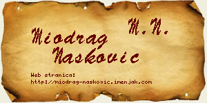 Miodrag Nasković vizit kartica